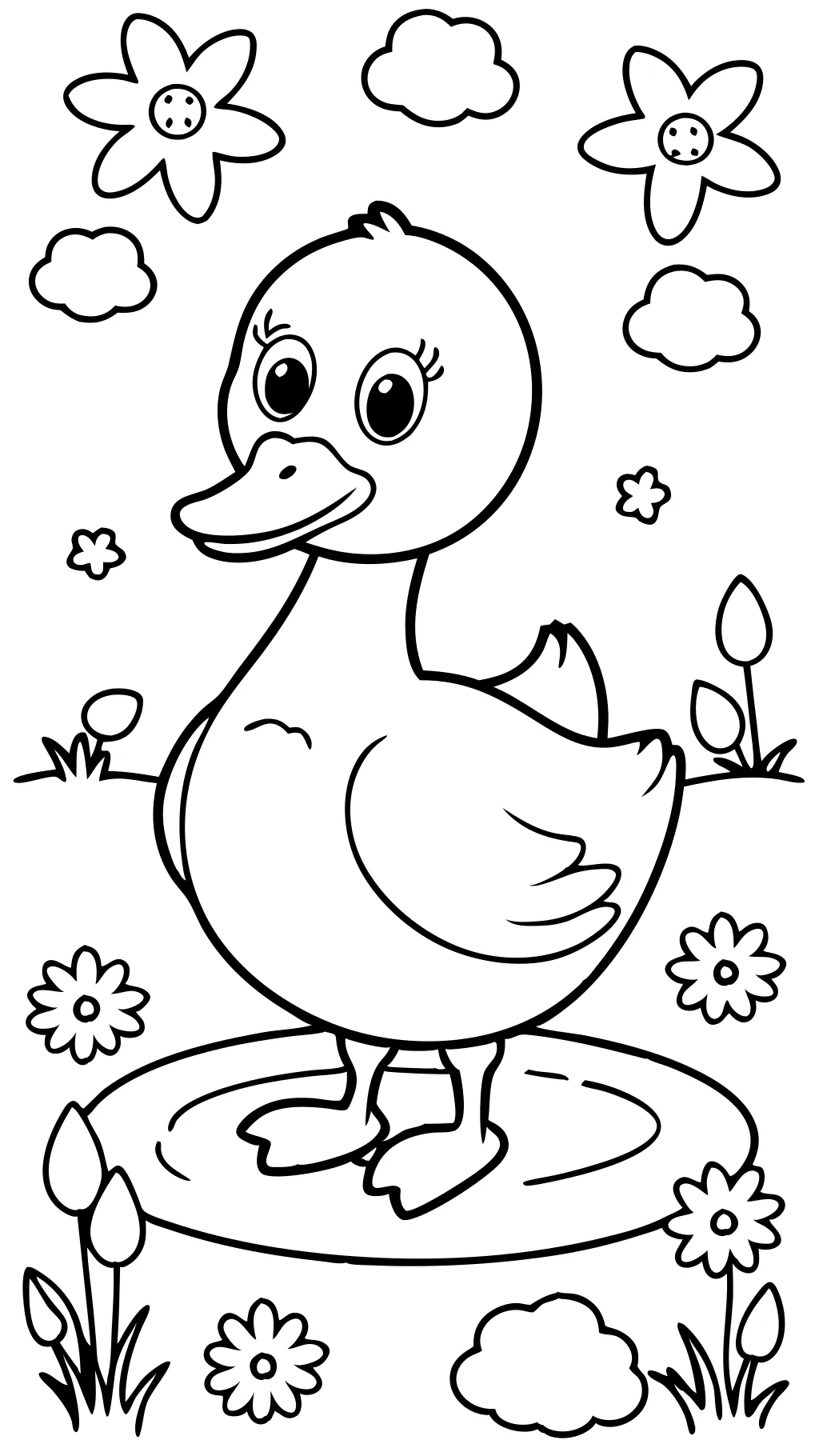 coloriages de canard imprimables